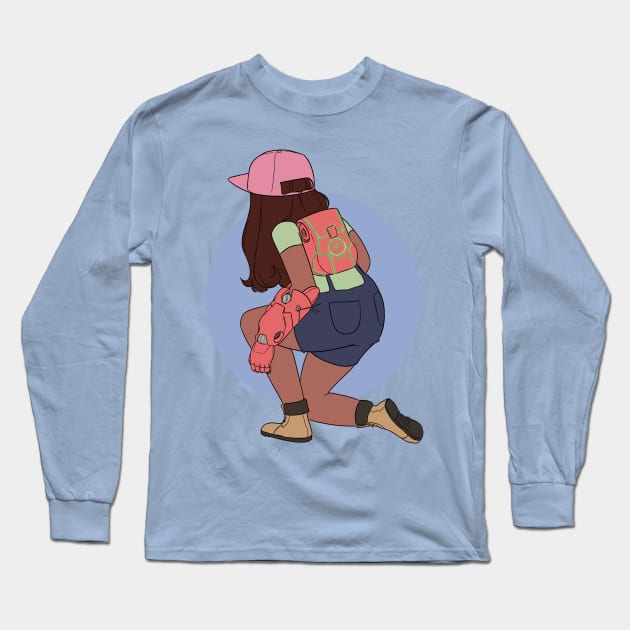 Modern Mecha Pilot Long Sleeve T-Shirt by LaurenS